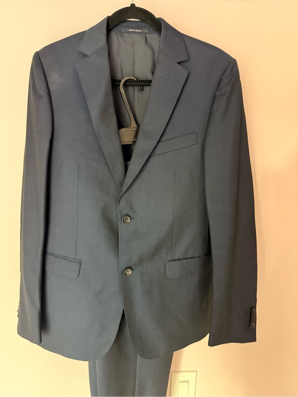 Z Zegna Mens Suit 2 Piece Navy Blue 48R US 38R Slim Fit Drop 8 Wool Mohair Luxe⁠ - Picture 3 of 16